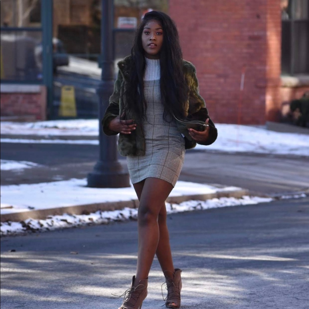 Plaid mini dress
